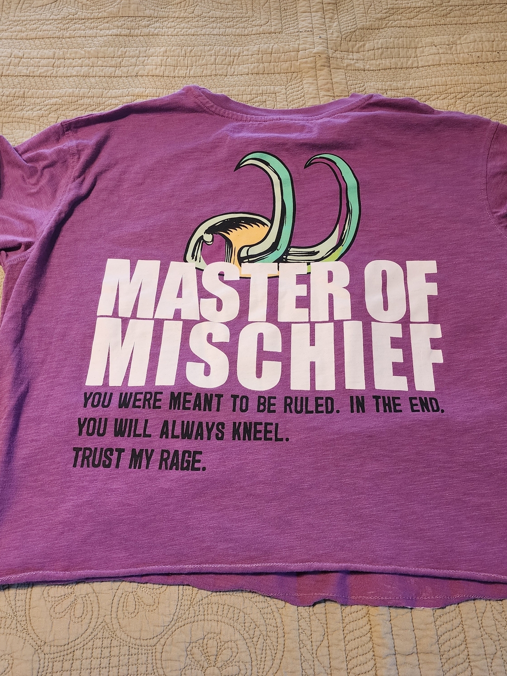 Marvel Purple "Master of Mischief" Crop Top